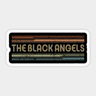 The Black Angels Retro Lines Sticker